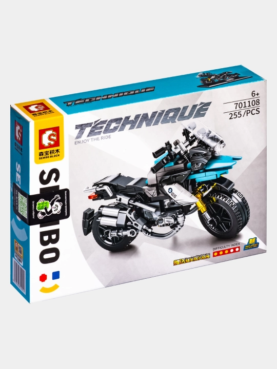 Motorcycle BMW GS konstruktor to‘plami, Technique Blue