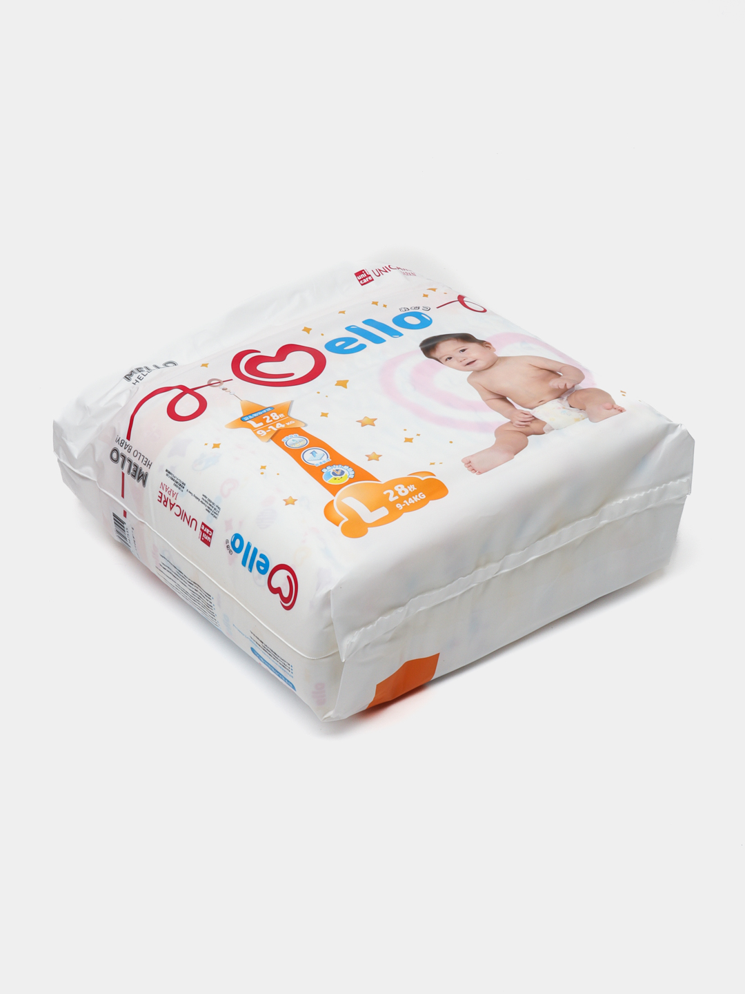 Yangi tug'ilgan chaqaloqlar uchun tagliklar Mello, L 9-14 kg, 28 dona