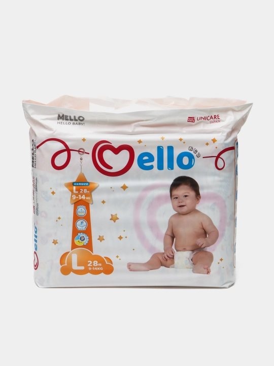 Yangi tug'ilgan chaqaloqlar uchun tagliklar Mello, L 9-14 kg, 28 dona - 