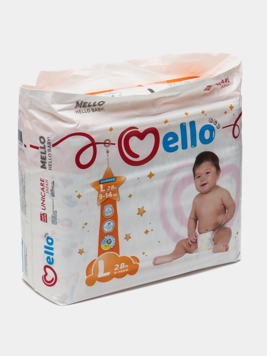 Yangi tug'ilgan chaqaloqlar uchun tagliklar Mello, L 9-14 kg, 28 dona