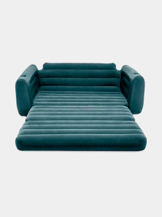 Надувное кресло Intex Pull-Out Chair, матрас трансформер, велюровый, 66551 и 66552, 2 в 1