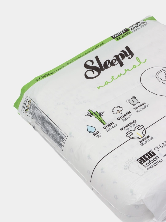 Детские подгузники Sleepy Natural Jumbo Sleepy №2, 3-6 кг, 84 шт