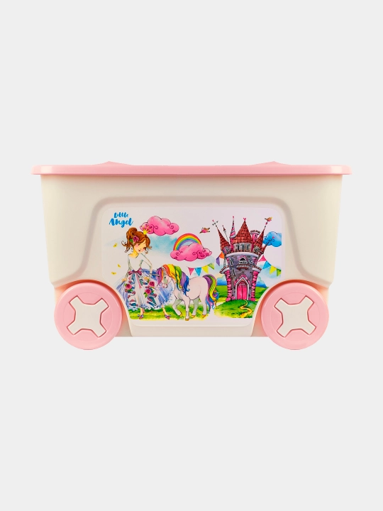 Детский ящик на колесах, контейнер для игрушек Lalababy Play with Me, 50 л