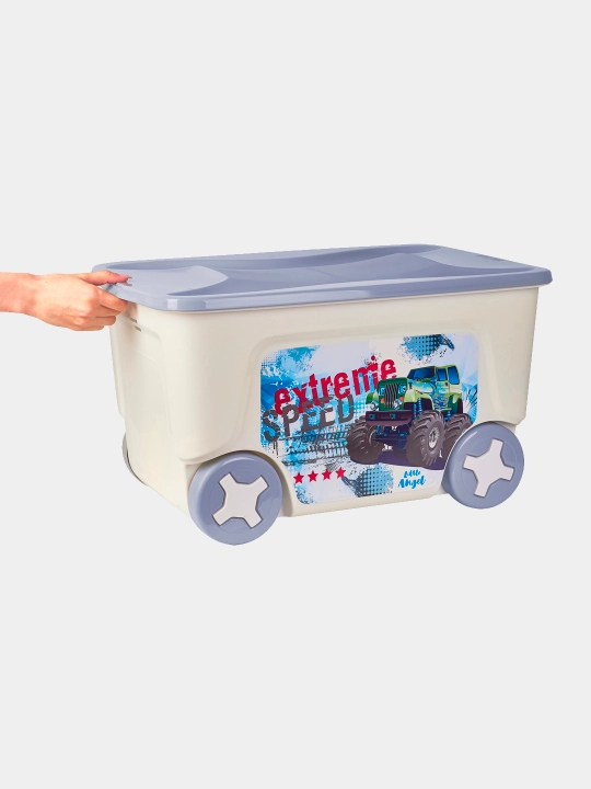 Детский ящик на колесах, контейнер для игрушек Lalababy Play with Me, 50 л
