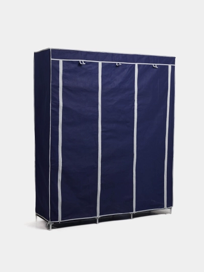 Складной тканевый шкаф Storage Wardrobe, органайзер для одежды, 150 х 45 х 170 см — DIDEAFH-SHKAF15-ТЕМНСИН
