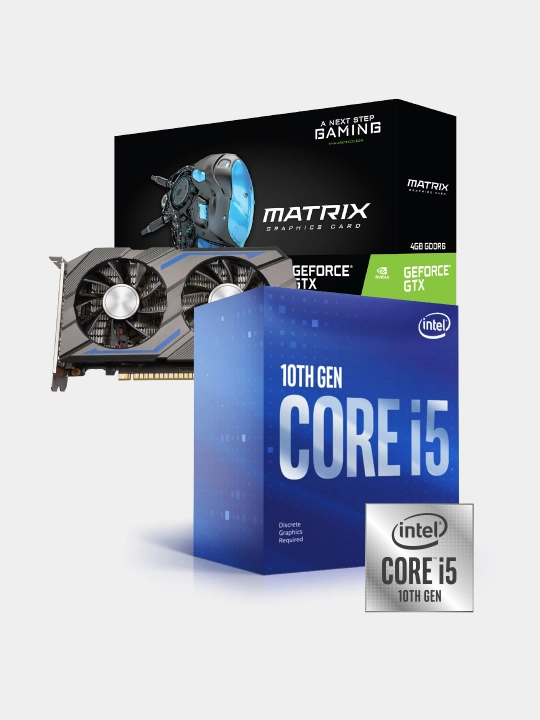 Игравой Компьютер  i5 10400F/DDR4 16GB/SSD 256GB/HDD 1TB VGA GTX1650/PW500W