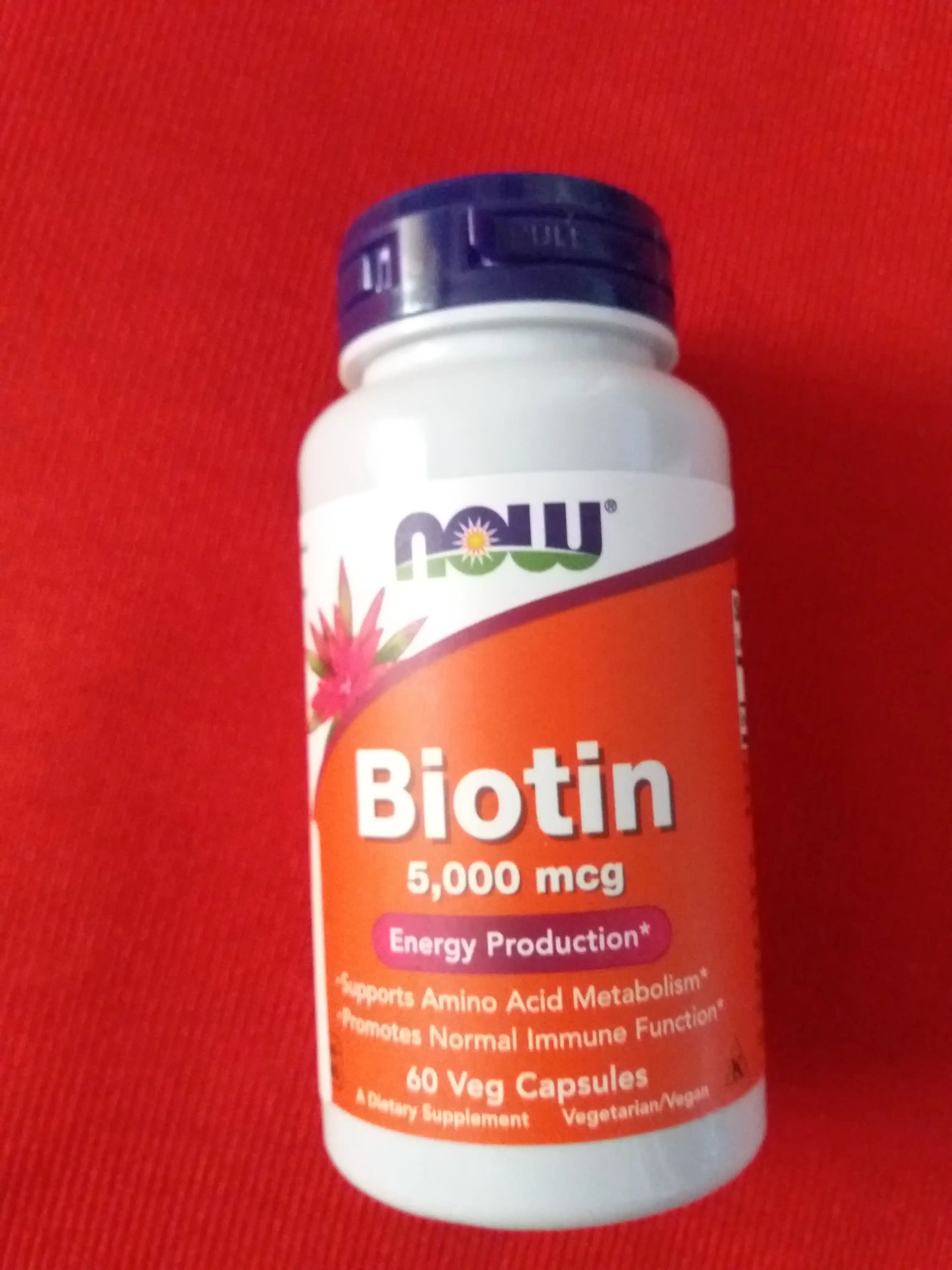 Now Foods, Биотин , 5000 мкг, 60 капсул