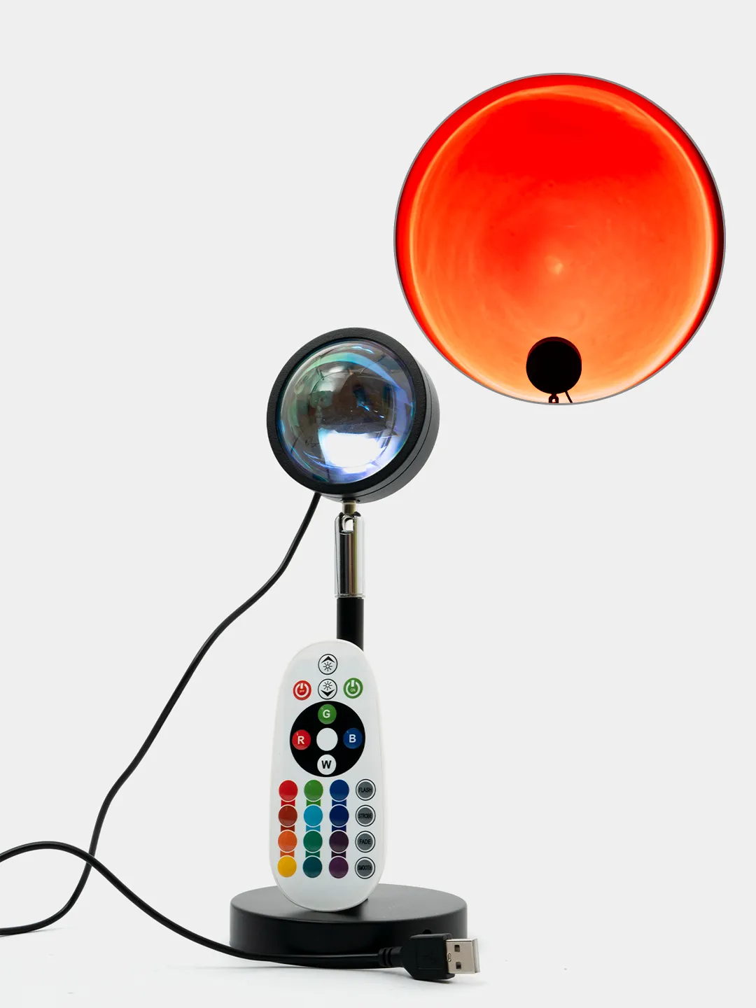Лампа "Закат" RGB металлическая, с пультом, 16 цветов купить по низким ...
