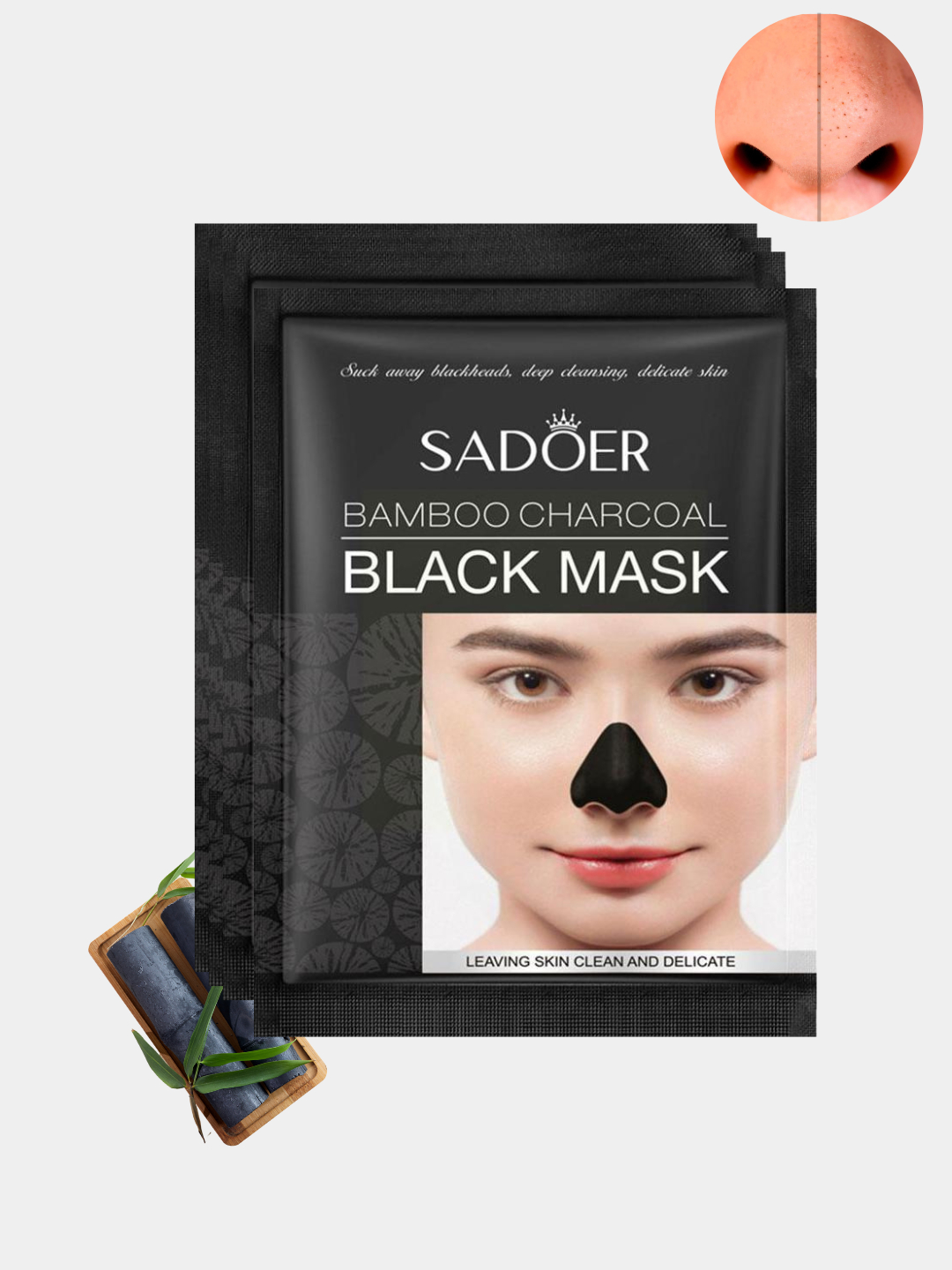 Маска для лица Sadoer, от черных точек, угольная купить по низким ценам ...