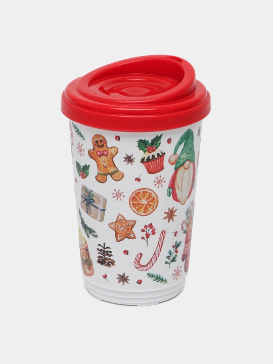 Termal stakan, ikki qoplamli, ichimliklar uchun, 300-400 ml