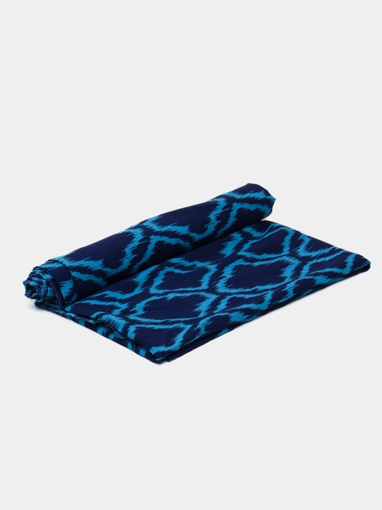 Shtapel poplin, milliy ikat bosma naqshli