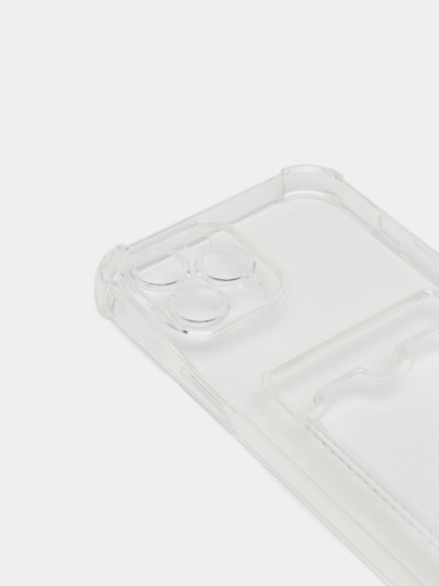 Silikon g'ilof iPhone 14, 13, 12, 11 Pro Max, X, XR uchun karta bo'linma bilan