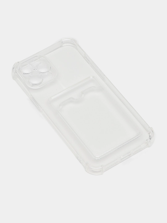 Silikon g'ilof iPhone 14, 13, 12, 11 Pro Max, X, XR uchun karta bo'linma bilan - 