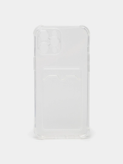 Silikon g'ilof iPhone 14, 13, 12, 11 Pro Max, X, XR uchun karta bo'linma bilan