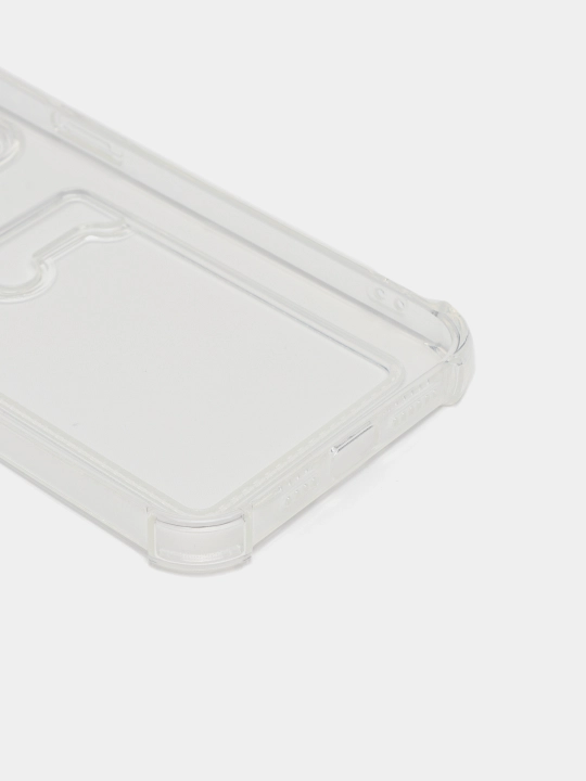 Silikon g'ilof iPhone 14, 13, 12, 11 Pro Max, X, XR uchun karta bo'linma bilan