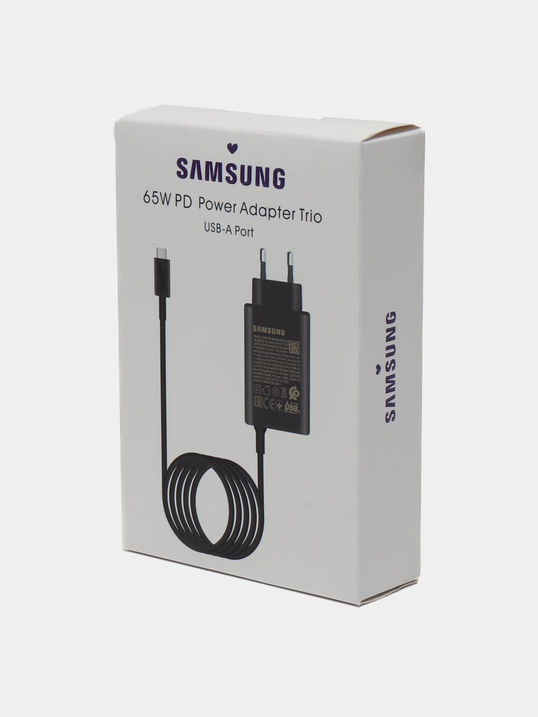 Быстрая зарядка для Samsung 65W PD, Xiaomi, Android, USB Type-C, блок  питания, адаптер купить по низким ценам в интернет-магазине Uzum (744938)