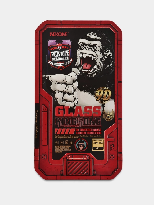 IPhone 15/14/13 Pro/Pro Max uchun 9D himoya oynasi, Maxfiylikni saqlaydigan
