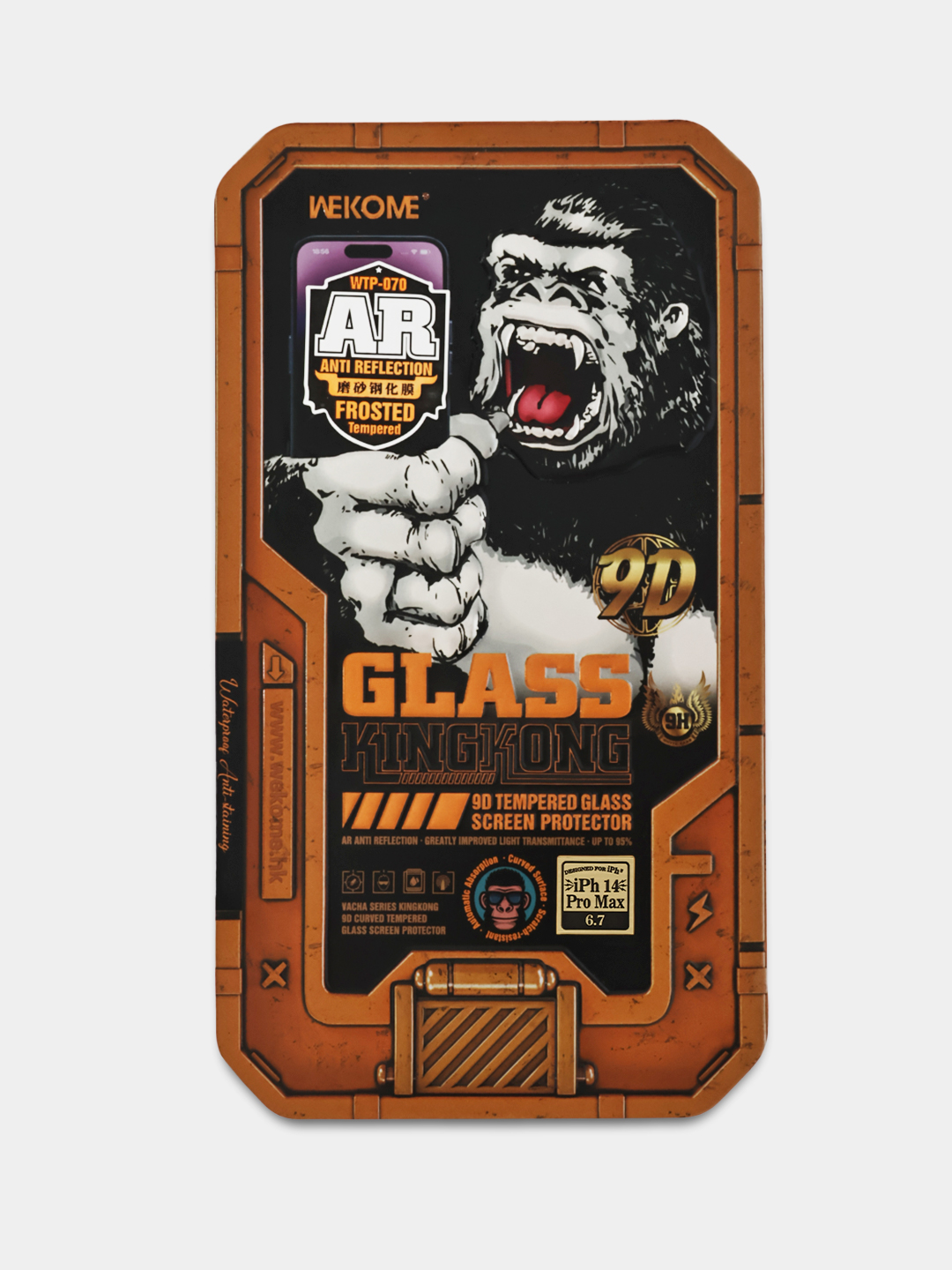 Himoya oynasi 9D iPhone 15/14/13 Pro/Pro Max uchun, aks ettirishsiz - 