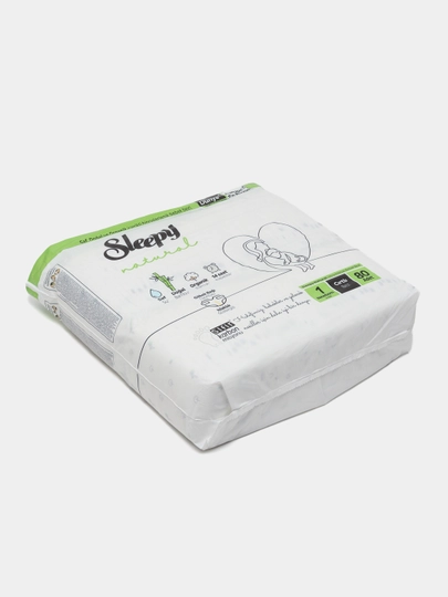 Детские подгузники Natural Jumbo Sleepy №1, 2-5 кг, 80 шт