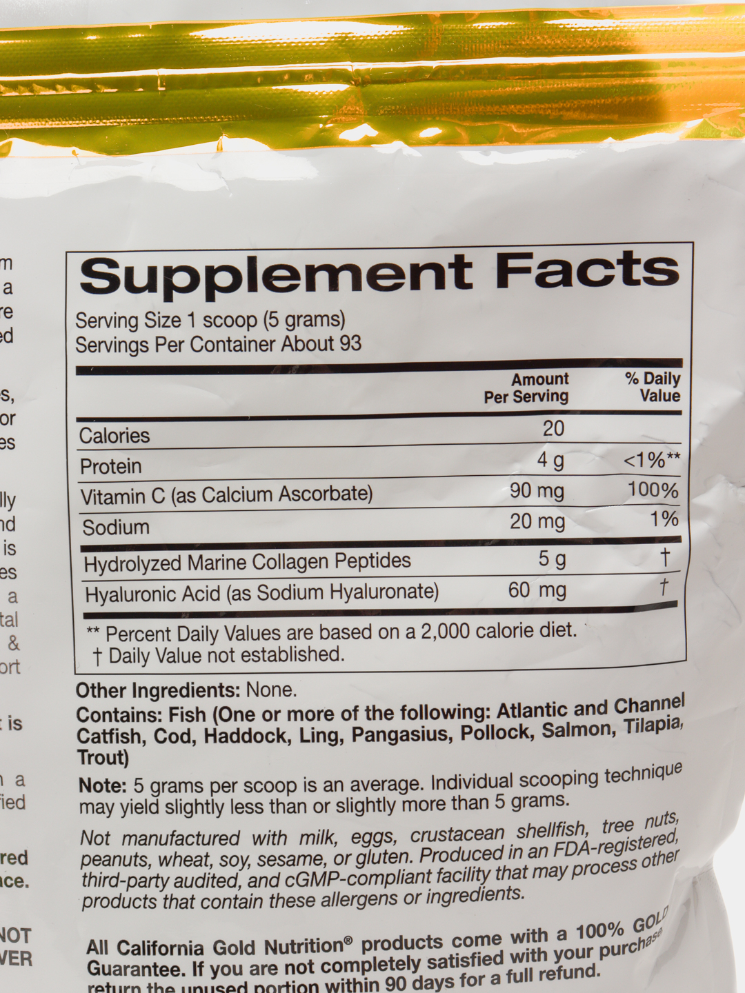 Гидролизованные пептиды морского коллагена California Gold Nutrition ...