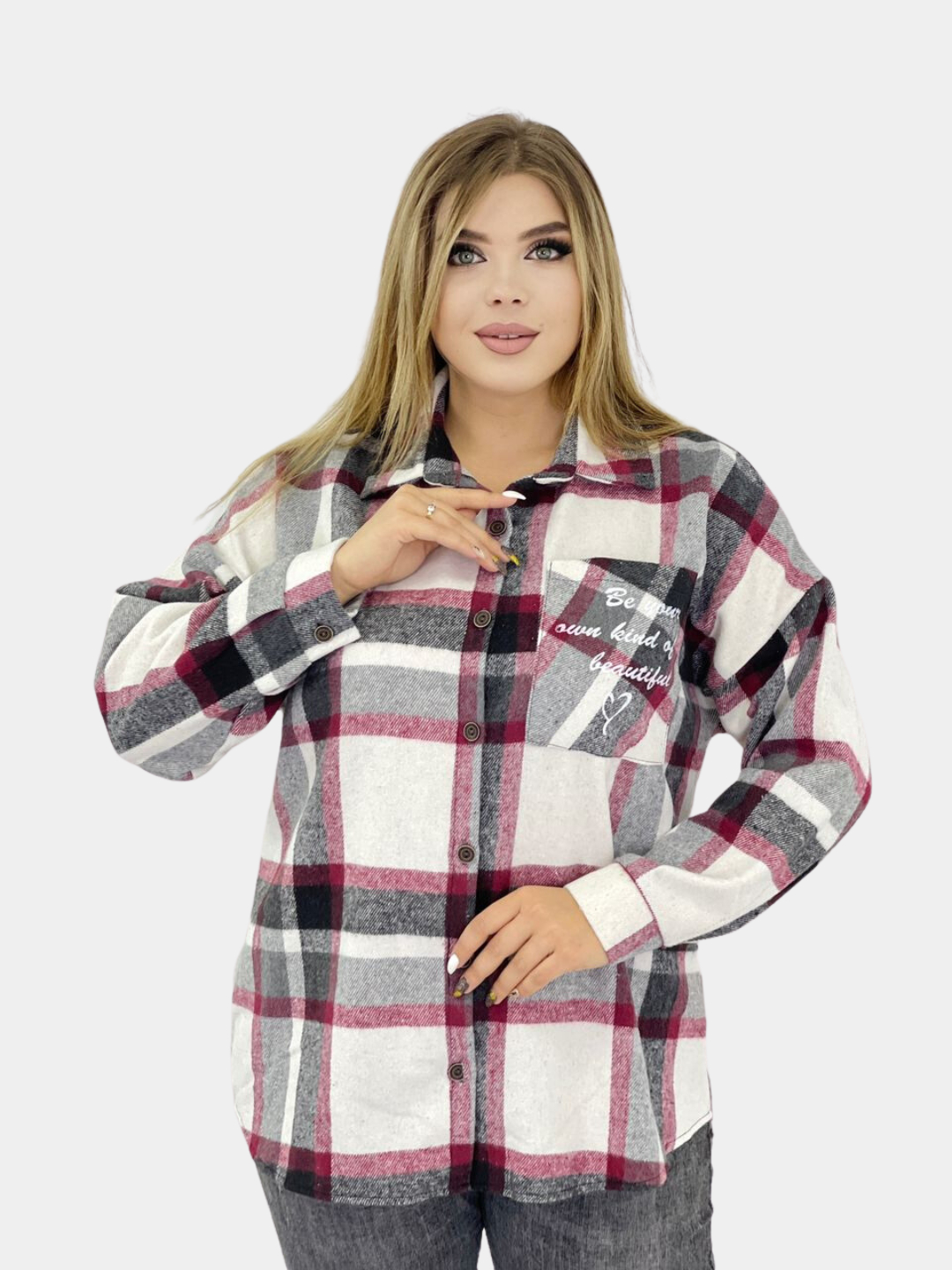 Рубашка женская утепленная больших размеров 50-60 купить по низким ...