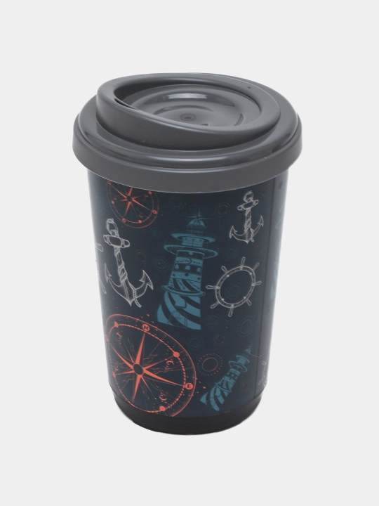 Termal stakan, ikki qoplamli, ichimliklar uchun, 300-400 ml
