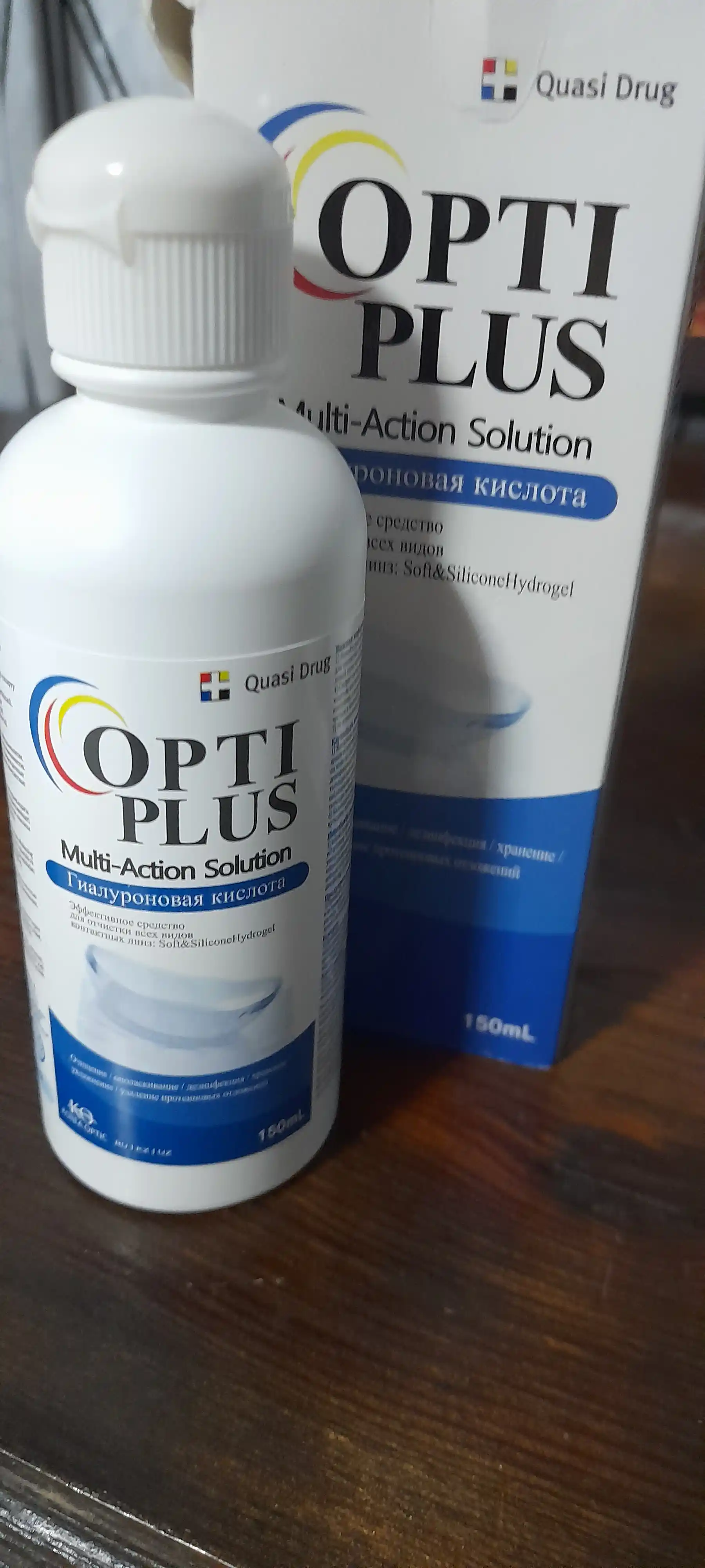 OPTI PLUS Раствор универсальный для контактных линз с контейнером, 150 мл