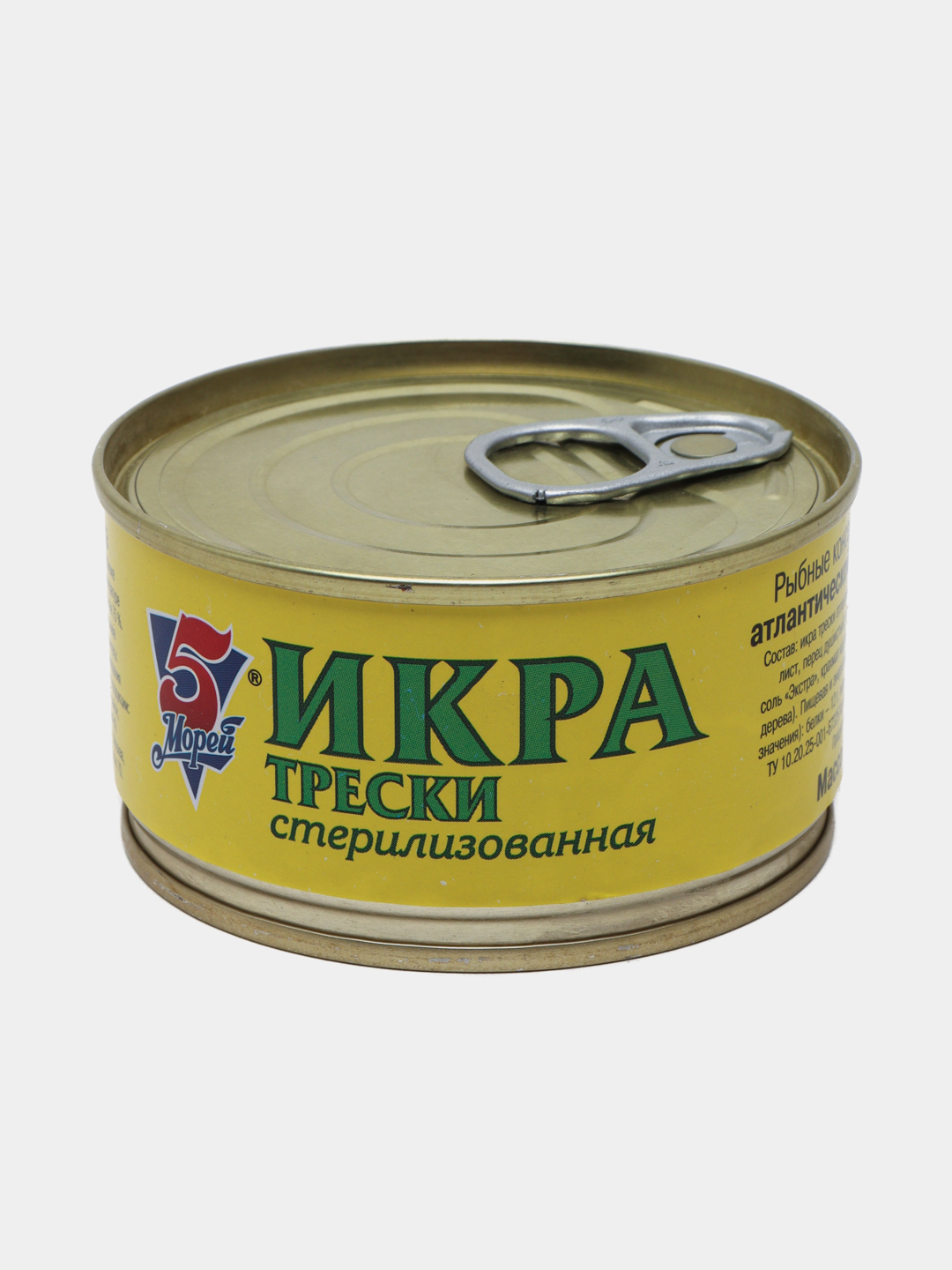 Икра трески 5 Морей атлантической 125 г купить по низким ценам в ...