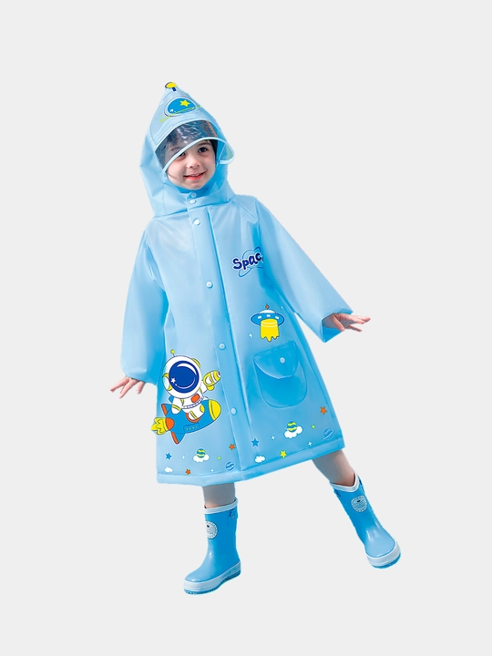 Плащ дождевик детский с капюшоном, 1-7 лет