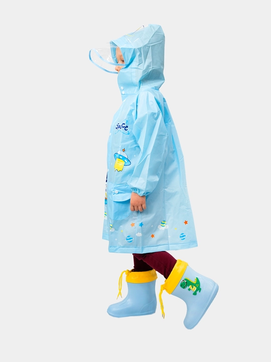 Плащ дождевик детский с капюшоном, 1-7 лет