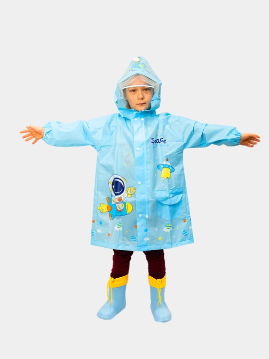 Плащ дождевик детский с капюшоном, 1-7 лет