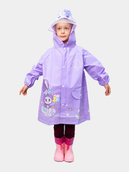 Плащ дождевик детский с капюшоном, 1-7 лет