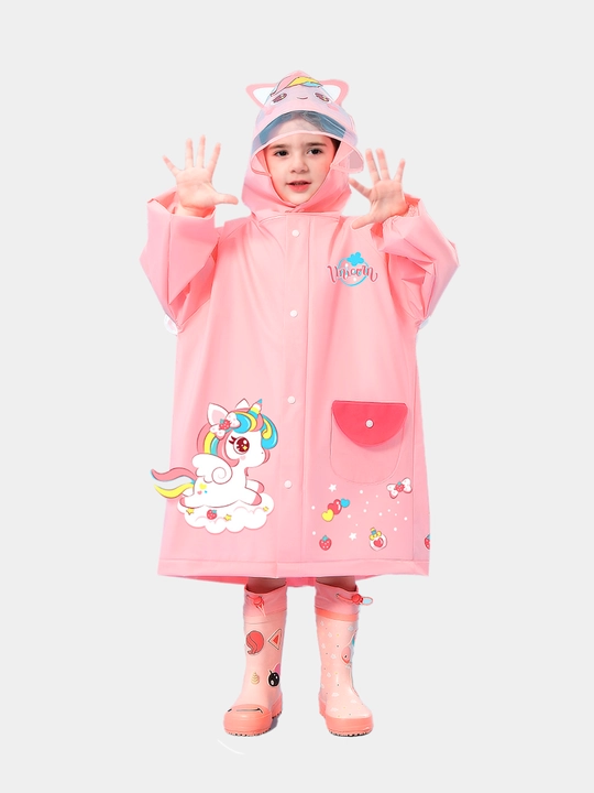 Плащ дождевик детский с капюшоном, 1-7 лет