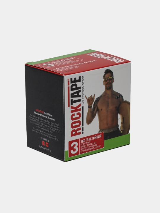 Кинезио тейп Rocktape H2O спортивный, водостойкий, усиленная фиксация, 5 см × 5 м
