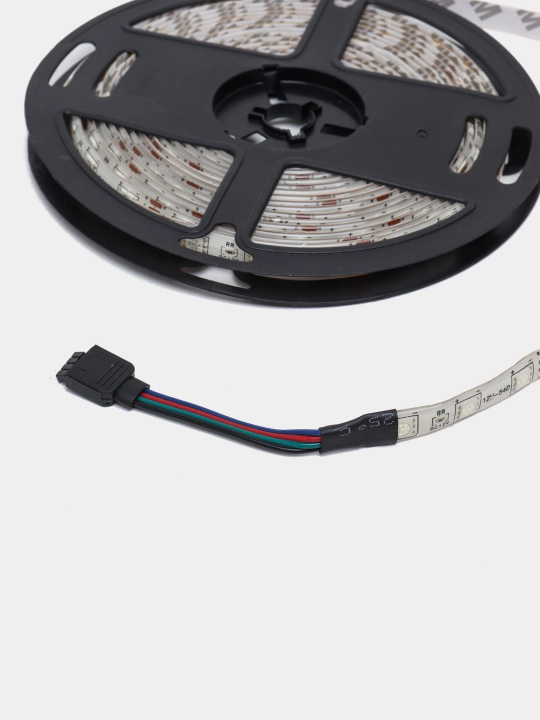 RGB LED tasmasi, yorqin, masofadan boshqarish pulti bilan, 5 m, avto Yangi yil gulchambari