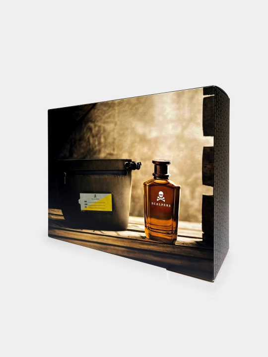 Erkaklar uchun sovg'a to'plami Scalpers Boxing Club: parfyumlangan suv va kosmetik sumka, 125 ml