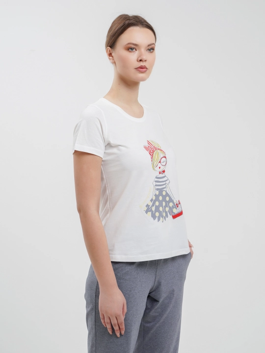 Ayollar uchun dvoyka, pijama, futbolka va shortilar W20-01 Аgata