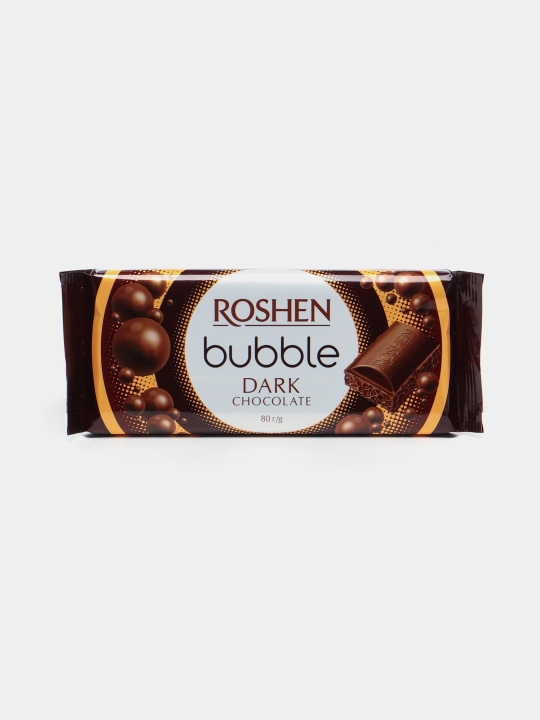 Шоколад Roshen, пористый экстра чёрный, 80 г - 