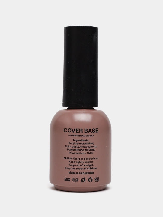 Kauchuk kamuflyaj bazasi MOKKA, gel-lak tirnoqlar uchun, COVER BASE