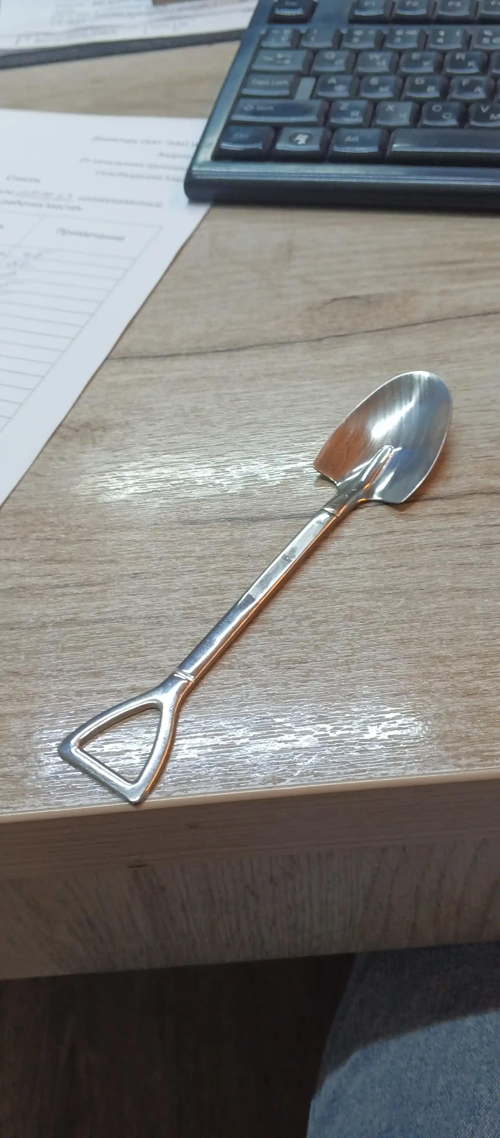 Choy qoshiq belkurak, qahva va choy uchun metall desert qoshiq, zamonaviy