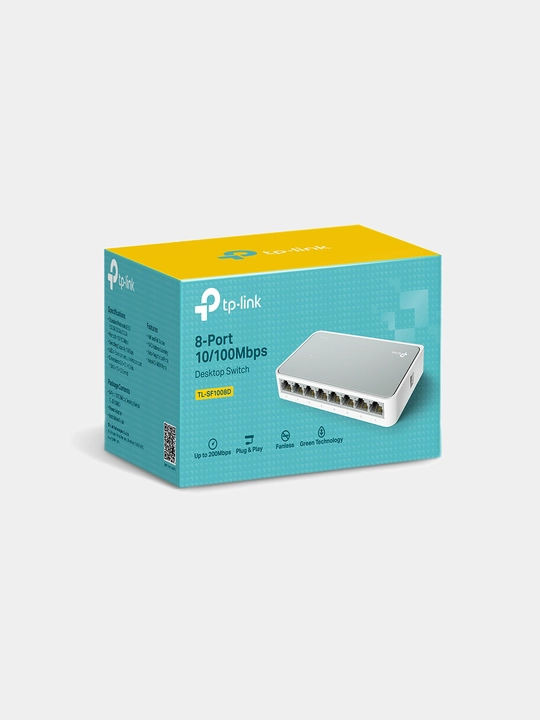 Ish stoli kommutatori 8 portli 100 Mbit/s, TP-Link TL-SF1008D