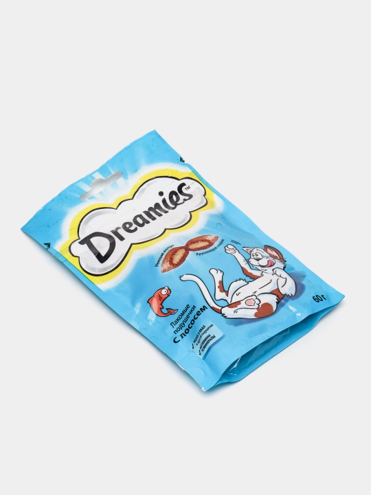 Qizil ikra bilan Dreamies mushuklarini davolash, 60 gr
