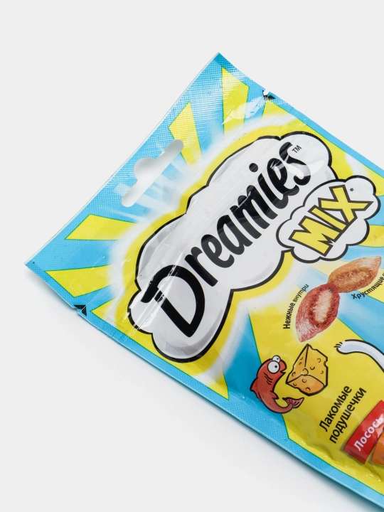 Qizil ikra va pishloqli Dreamies mushuklarini shirinliki, 60 g