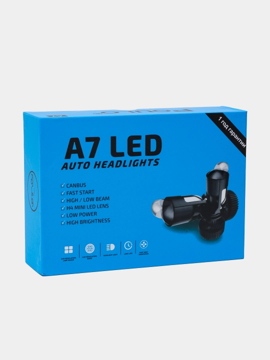 Светодиод A7 с линзой H4, Cobalt, Jentra, Nexia 1, 3, Spark, Matiz - 