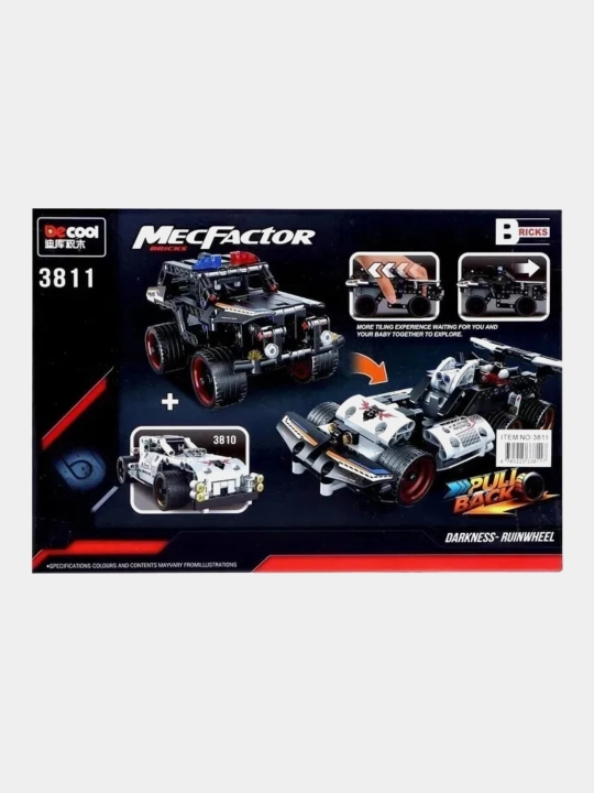 Конструктор MecFactor Decool 3811 "Полицейский джип"  213 деталей, код. 03455