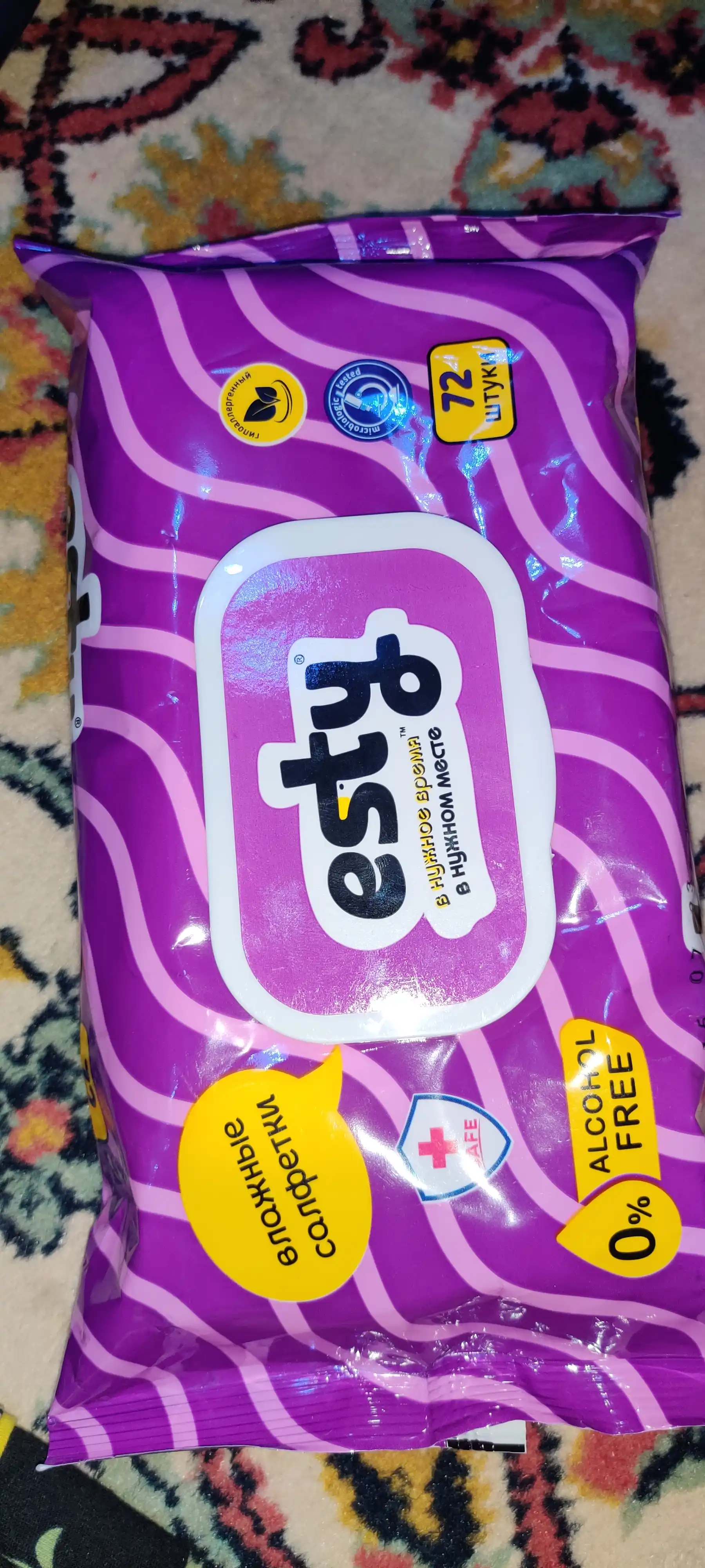 Nam salfetkalar Esty, 72 dona
