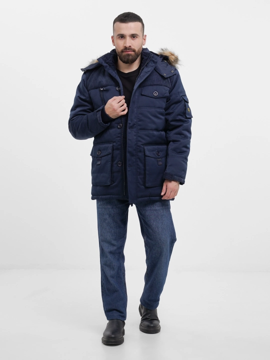 Мужская куртка аляска Menschwear, с мехом, до -20С - 