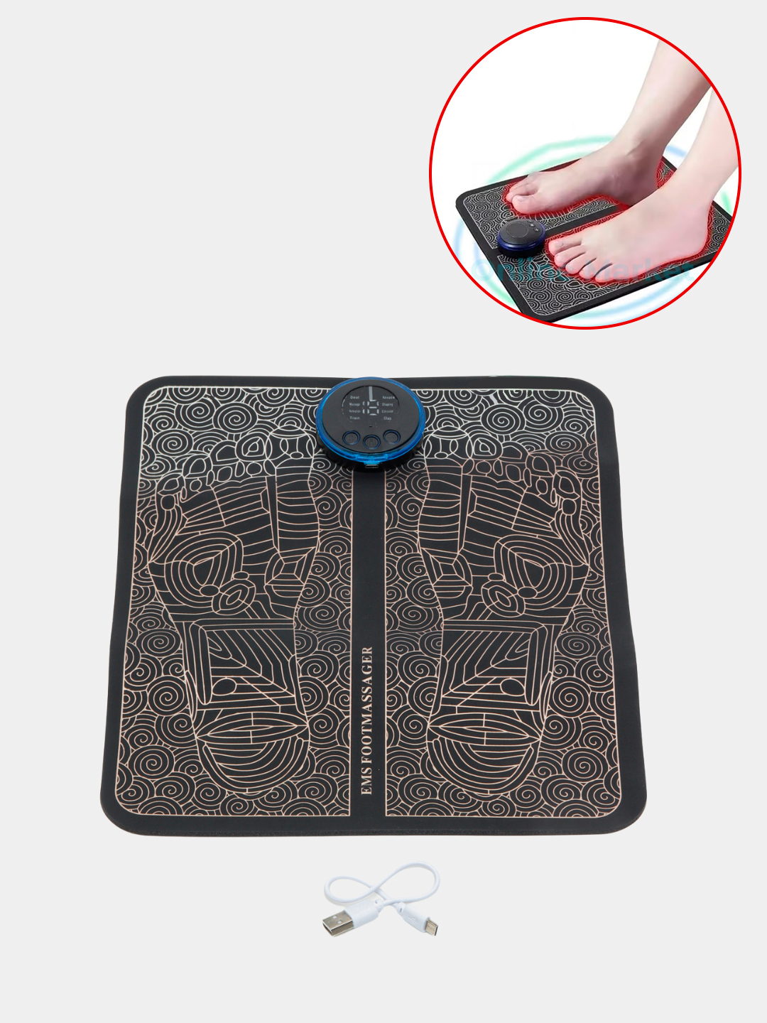 Массажер для ног, коврик для ног EMS, микротоковый, электрический Foot ...