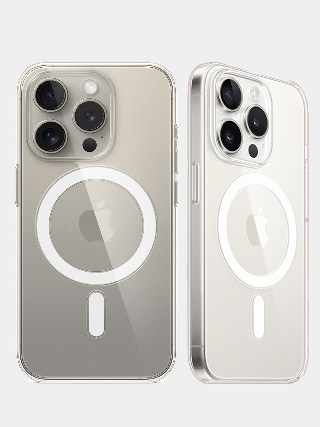 Чехол MagSafe iPhone 11, 12, 13, 14, 15 Pro, Max, прозрачный, силиконовый