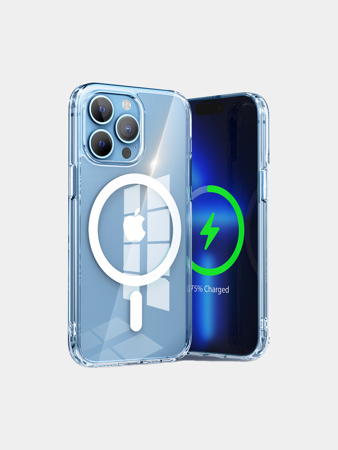 Чехол MagSafe iPhone 11, 12, 13, 14, 15 Pro, Max, прозрачный, силиконовый